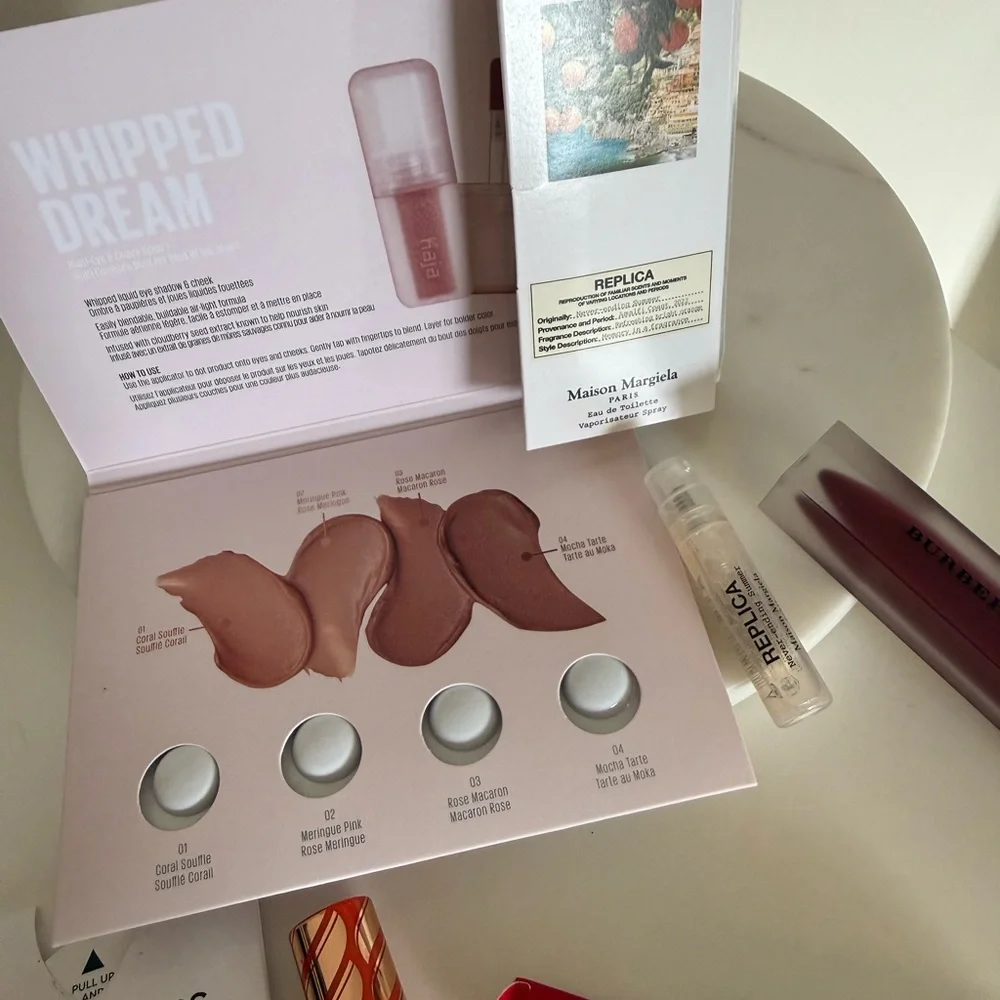 NWT set: Burberry full size lipstick, Valentino mascara,Maison Margiela, Kaja,MK